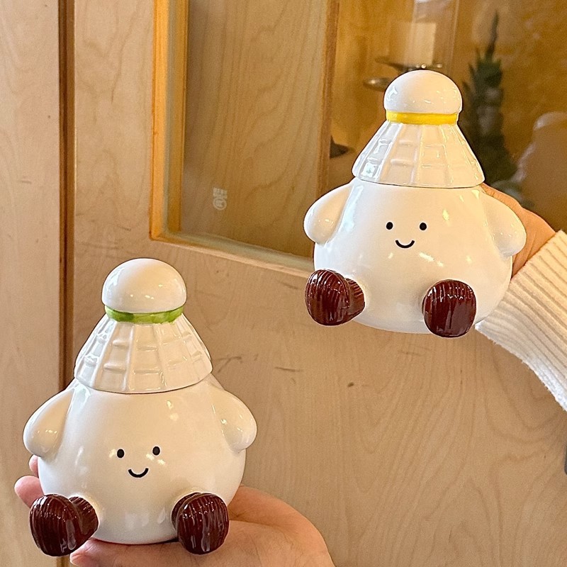 뚜껑이 있는 귀여운 배드민턴 물컵, 세라믹 머그컵, 언 - Badminton Cup 리뷰 및 가격